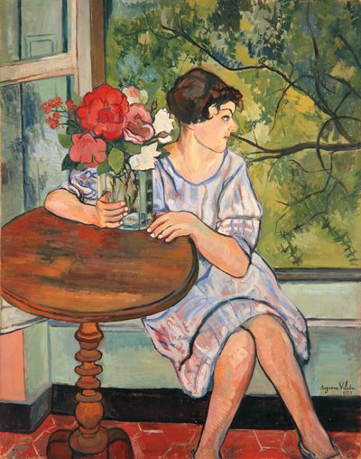 Young Girl in Front of a Window by Marie Clementine (Suzanne) Valadon